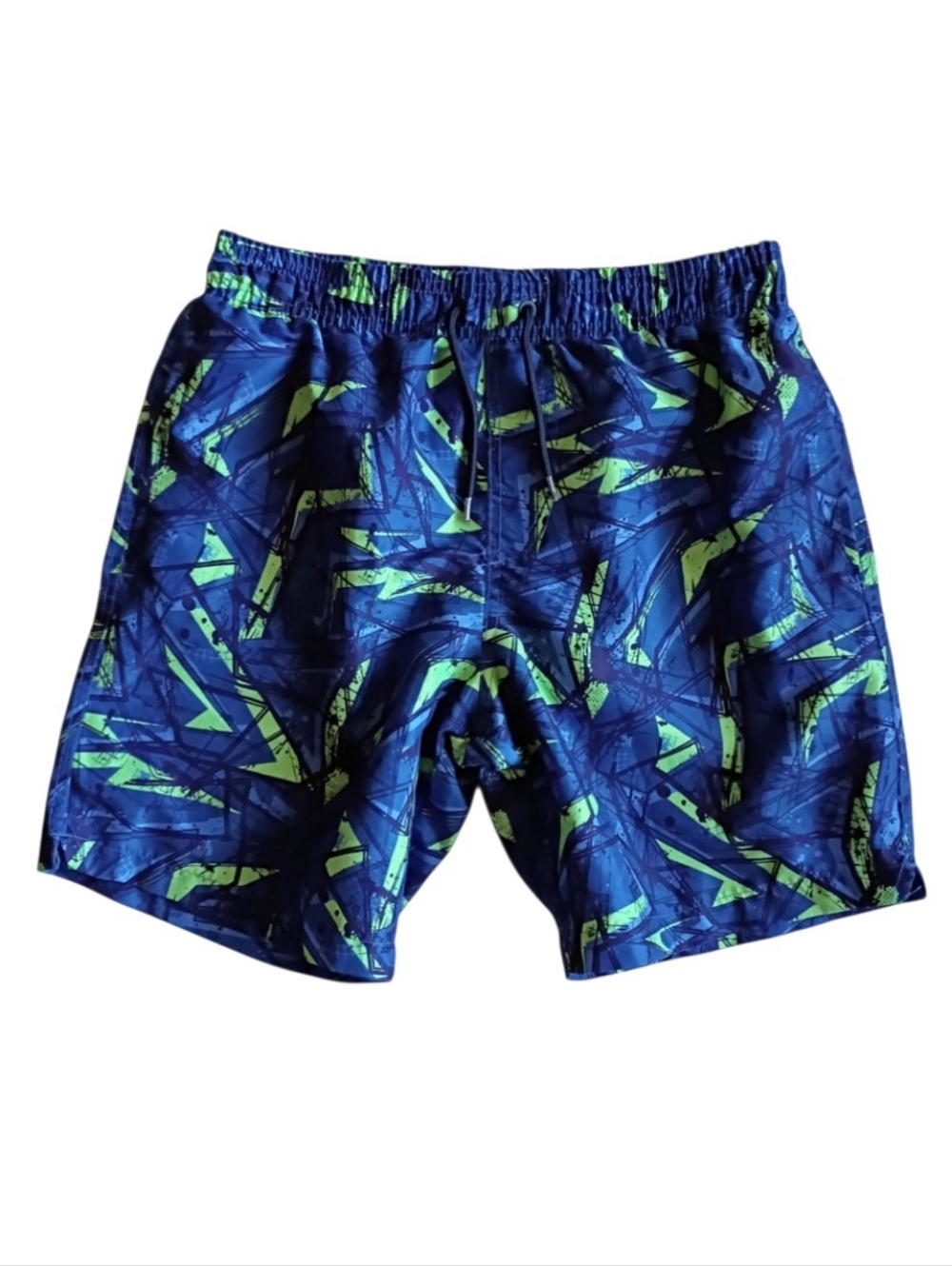 OCEAN GEAR Boys Swim Shorts Blue Green Abstract XL